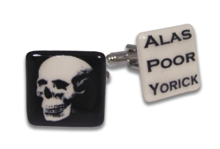 Shakespeare's Globe Alas poor Yorick cuff links.jpg